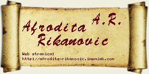 Afrodita Rikanović vizit kartica